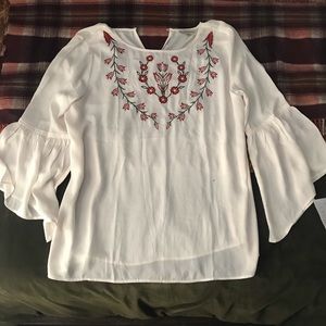 LOFT embroidered blouse